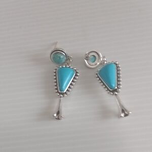 Turquoise and Silver Earrings